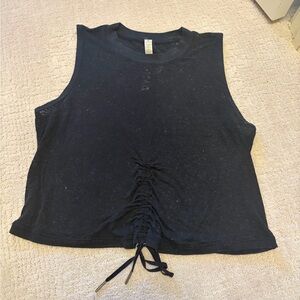 Lululemon Black Sleeveless Ruched Top